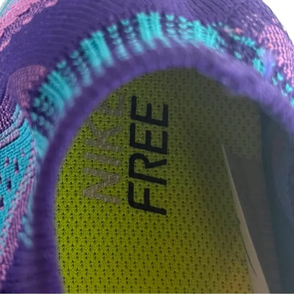 Nike Free Women’s Sneakers Running Teal Purple Pink Stretch Fabric Size 7.5 - Image 9