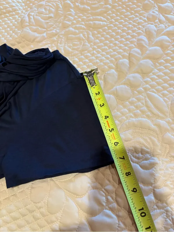 J.Crew short-sleeve tie-front knit top navy style G5714 size M NWT - Image 16