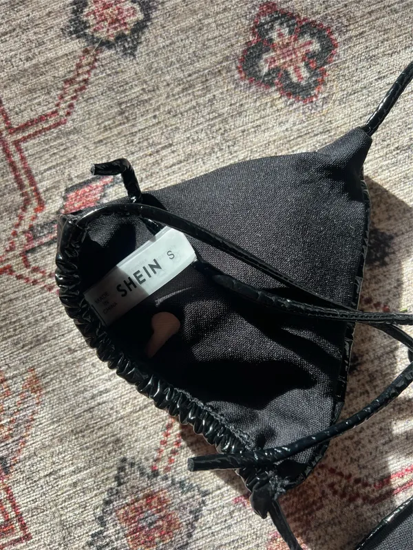 Sexy Black Leather Bikini - Image 4