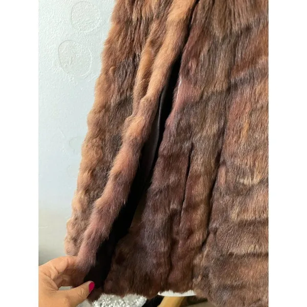 Vtg 50s 60s Rabbit Fur Cape L Old Hollywood Quiet Luxury Mob Wife Elegant Regal - Image 8