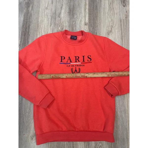 Paris Tour D'Or Women Red Graphic Sweatshirt‎ Paris Ile De France Size Large - Image 5