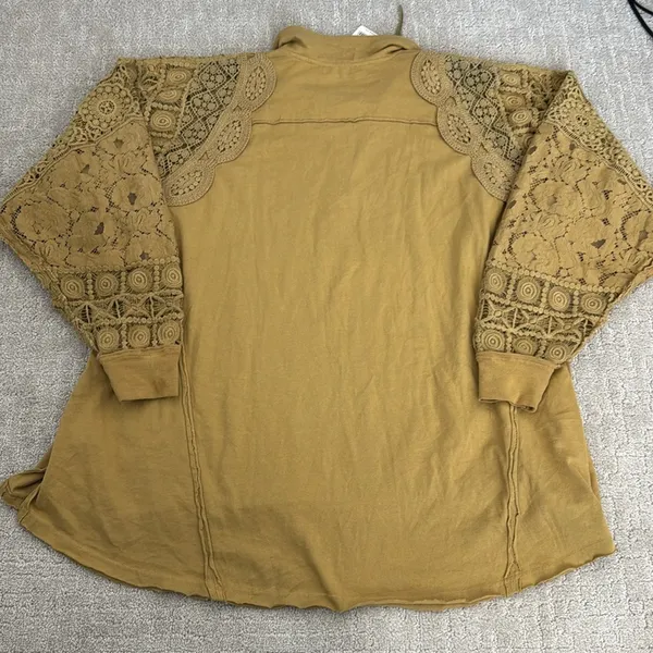 NEW NWT We The Free Olivia Tunic antelope brown long sleeve collared pullover - Image 10