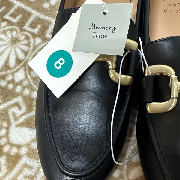 A New Day Black Loafers with Gold Accent - Image 11
