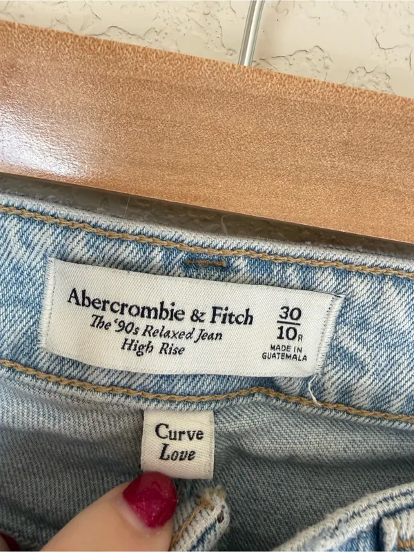 Abercrombie & Fitch The 90’s Relaxed Jean High Rise Size 30 | 10R - Image 3