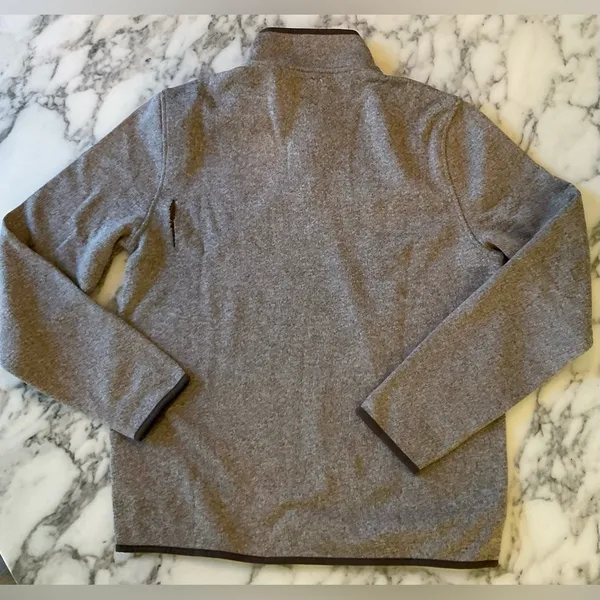 NWT J crew Marled fleece half-snap pullover Sz M Sold Out - 3 cuts box cutter - Image 6