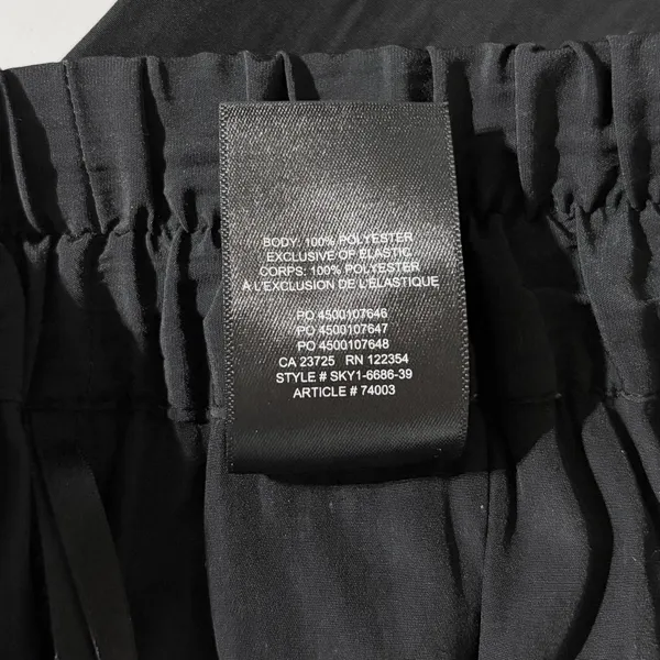 Aritzia Babaton Plisse Crinkled Satin Pull-On Pants Black Size Small - Image 15