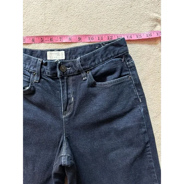 ARTELIER Nicole Miller Sullivan Dark Wash Wide Leg Crop‎ Raw Hem Denim Jeans 26 - Image 8