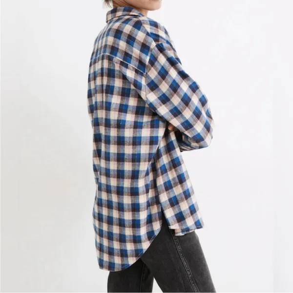 Madewell Flannel Sunday Shirt in Delgany Plaid XXS - Image 3