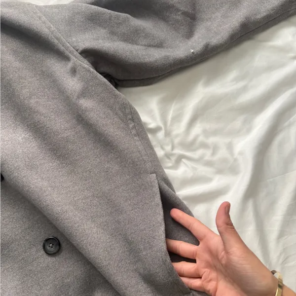 Free People Gray Pea Coat - Image 3