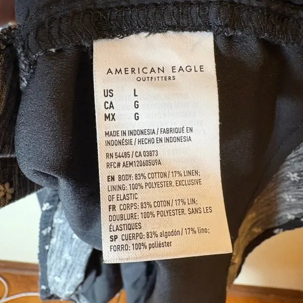 American Eagle Smocked Floral Print Mini‎ Dress Size Large - Image 8