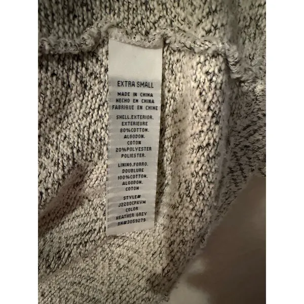 Thread & Supply Heather Grey Herringbone Knit Blazer Jacket‎ XS J2280CPKVM - Image 3
