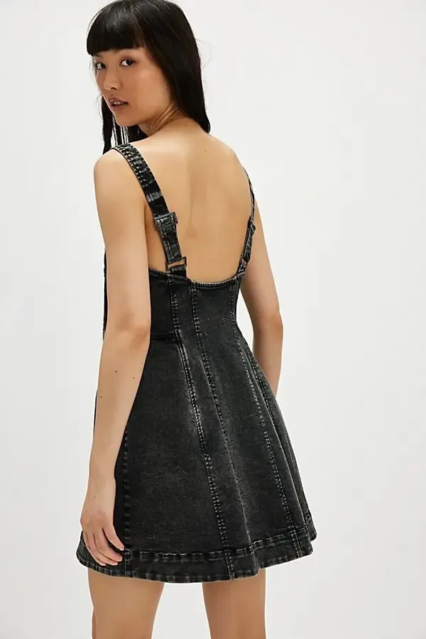 Free people gimme more denim mini dress - Image 3