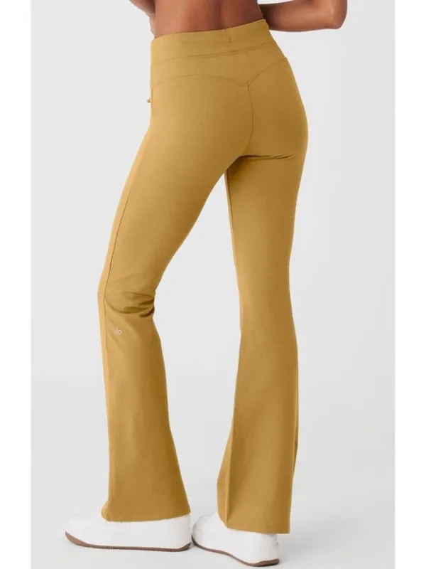 Alo Sway Bootcut Sweatpants Golden Olive Branch High-Rise Waist Flared Sweats S - Image 2