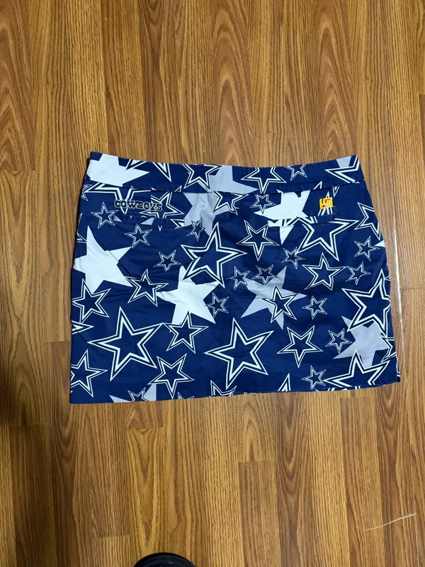 Loudmouth x Dallas Cowboys Navy/Silver Active Star Mini Skirt Size 16. - Image 3