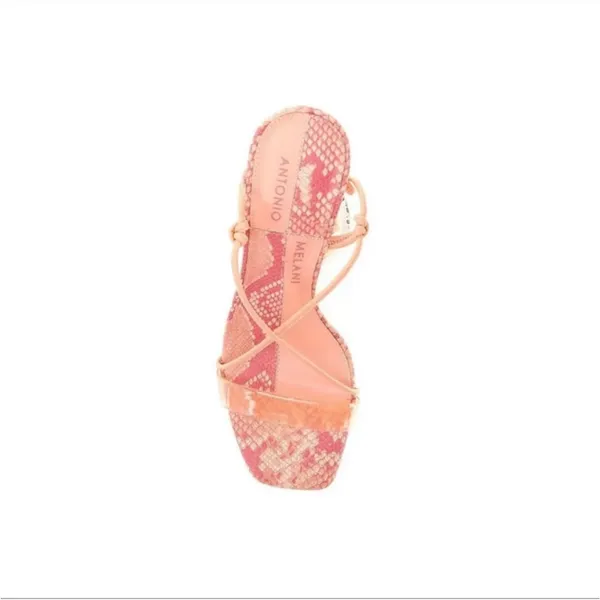 Antonio melani lace up strappy heel peach orange size 7.5 - Image 4