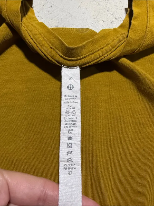 Lululemon Crew Neck T-Shirt in Mustard 10 - Image 5