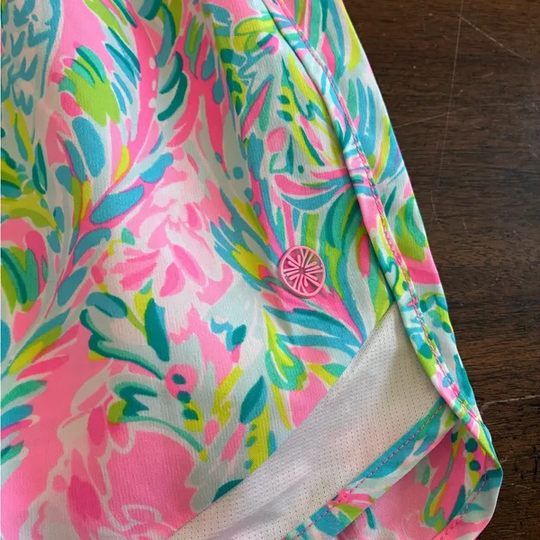 Lilly Pulitzer Shorts Women’s XXS Athletic Workout Luxletic Pink Green Blue - Image 2
