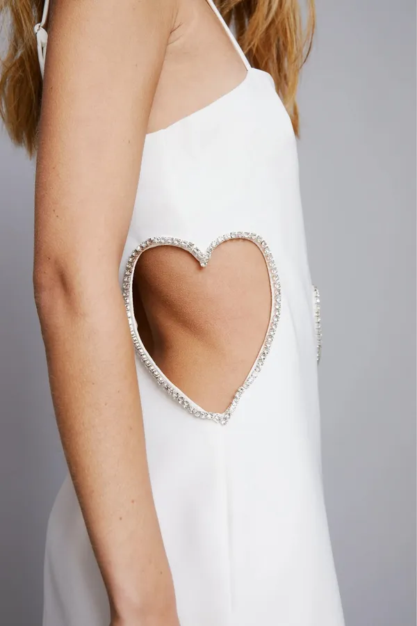Nasty Gal Heart cut out mini dress - Image 2