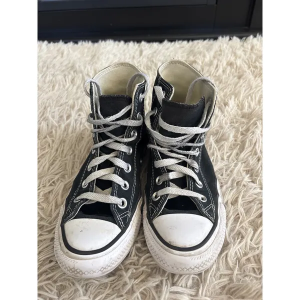 Converse Chuck Taylor‎ All Star High Top Black Canvas Sneakers Mens 4 Womens 6 - Image 2