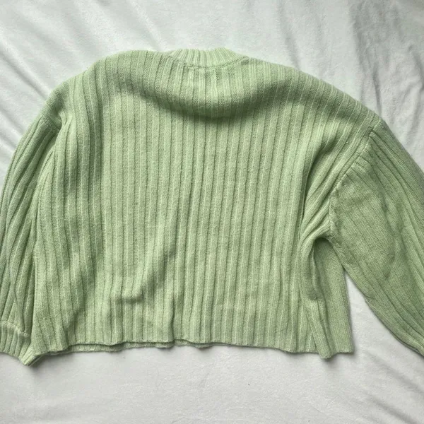light green ribbed knit mock neck Princess Polly sweater - Image 4