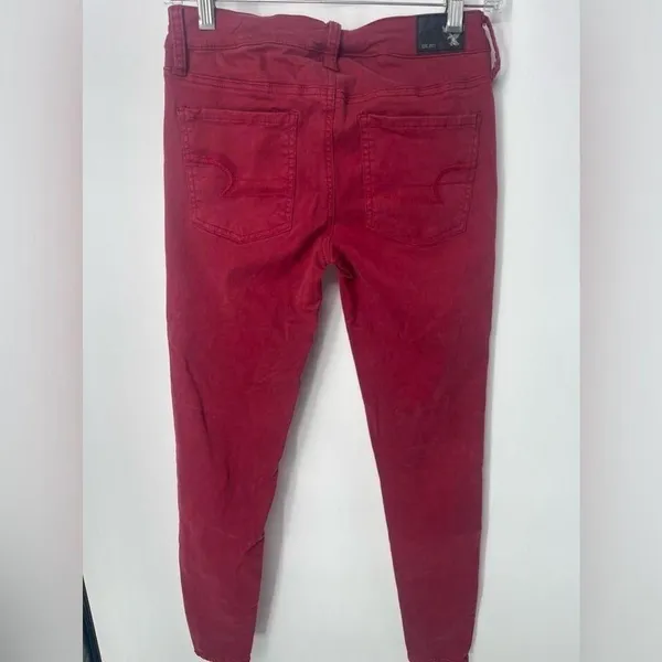 American eagle outfitters super stretch red color‎ size 4 - Image 5