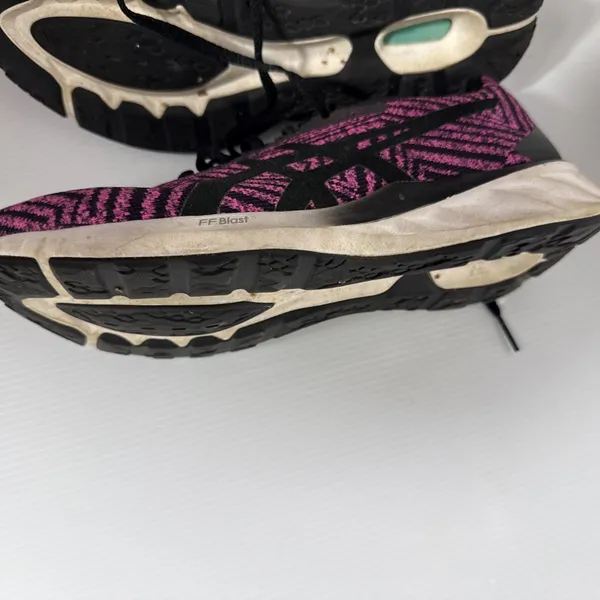 Oasics Sneakers Women's Size 9 1/2 Pink Black Lace Up Lightweight Preowned - Image 8