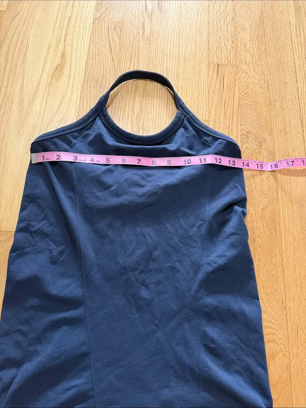 Oiselle Wazelle Navy Blue Halter Seamless Tank Top Sz S - Image 2