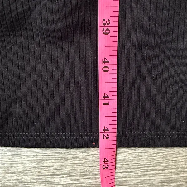 REFORMATION Black Cassi Ribbed Knit Dress Small - Image 11