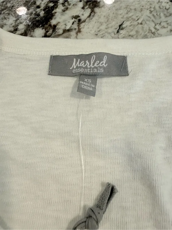 NWT Marled Essentials Ivory Fitted Tank Top XS Cotton Modal Flawed - Image 5