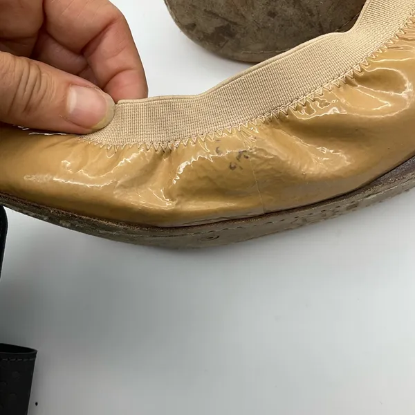 Tory Burch Creamy Beige Leather Ballet Flats‎ - Image 3