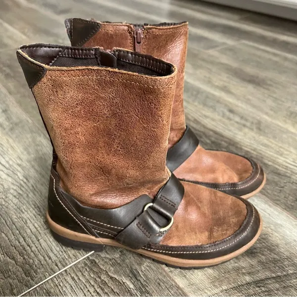 Merrell Leather Emery Buckle Brown Leather Moto Boots Size 6.5 - Image 6