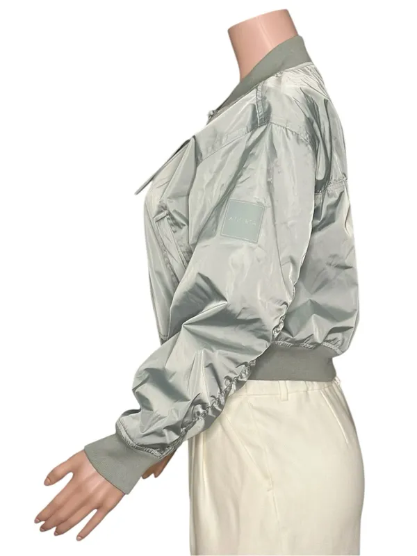 ATHLETA Flex Bomber Jacket, Green, XS - Image 4