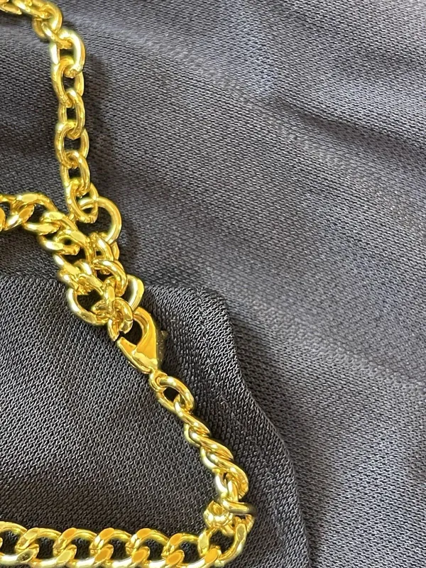 Lauren Ralph Lauren Navy Halter Cocktail Dress Gold Chain Neck Keyhole 8 - Image 12