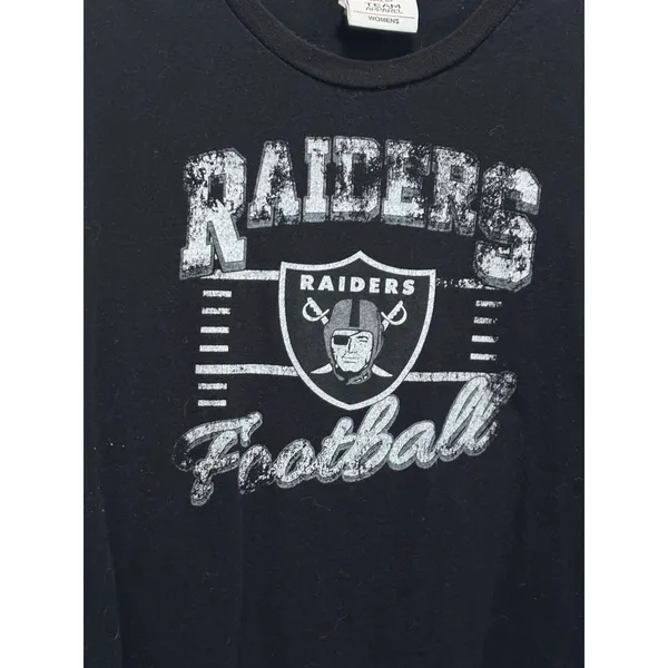 NFL Team Apparel Raiders Graphic Logo T-shirt Short Sleeve Size XL Football - Image 2