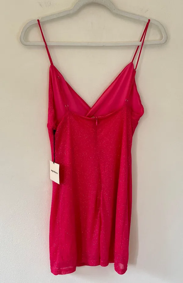 NEW Sydney Sparkle Glitter Bodycon Mini Dress Party Pink - Image 7