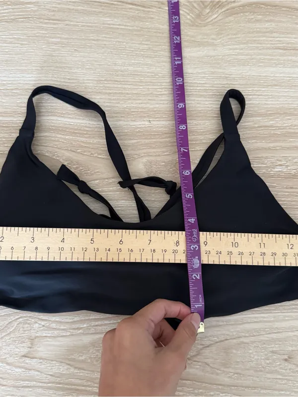 Free Fly Medium Wavebound Cross-Tie Bikini Set Black Vacation Getaway - Image 7