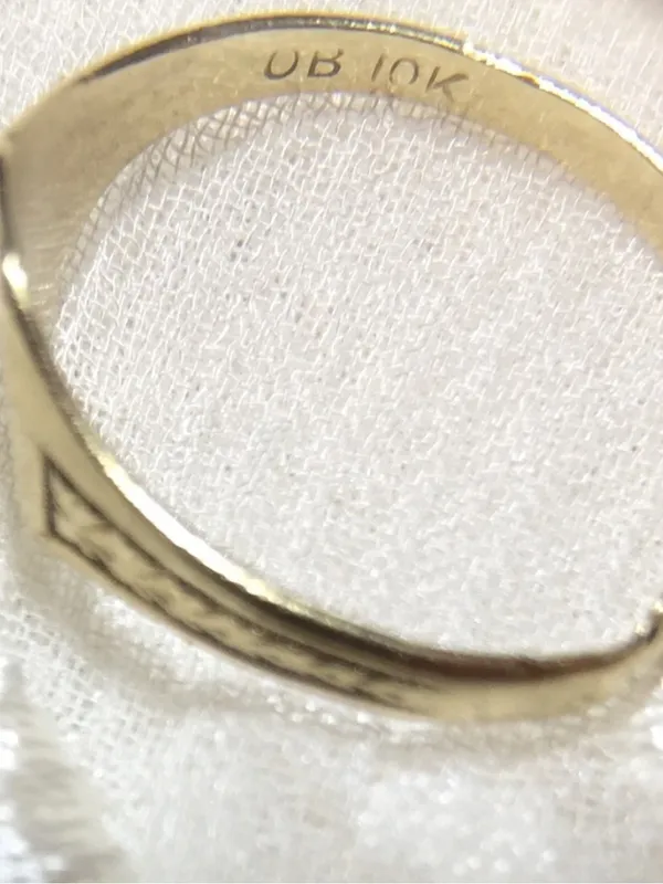 ANTIQUE OSTBY & BARTON 10K GOLD BABY RING Sz 2 - Image 3