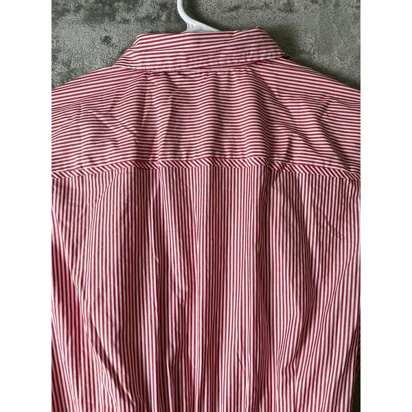 J.Crew Tie-Waist Shirtdress Red White Stripe Cotton Button Front Belted 8 New - Image 4