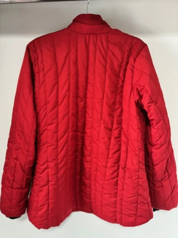 Nike Women’s Size M Red Quilted Full Zip Lightweight Jacket Zip Pockets - Image 5