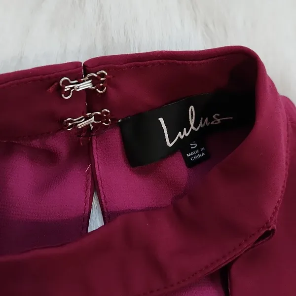 LULUS GROOVE THING SWING DRESS MOCK NECK‎ IN MAGENTA Small - Image 7