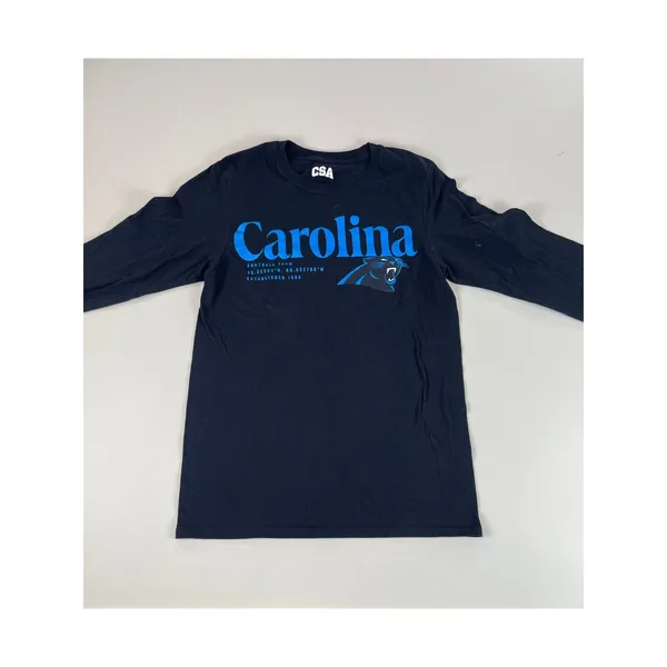 CSA Womens Black Carolina Panthers Long Sleeve Tee M - Image 2