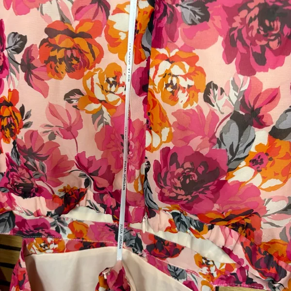 Julia Jordan Pink Floral Cutout Back Midi Dress Size 14‎ - Image 9