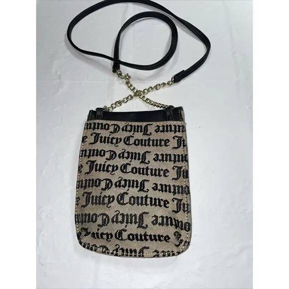 Juicy Couture Goth Stat Black Cellie Mini Crossbody‎ Cellphone Pouch Bag - Image 2