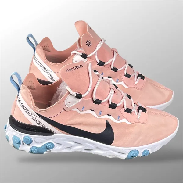 Nike React Element 55 Washed Coral Black Blue Womens Sneakers BQ2728-602 US 9 - Image 2
