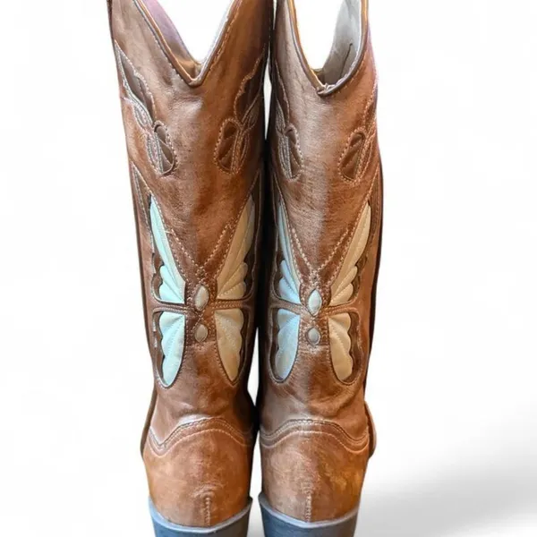 Coconuts by Matisse Monarch Butterfly Western Cowboy Boots Brown Size 6M - Image 8