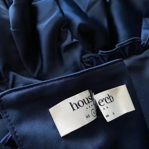 HOUSE OF CB 'Dana'‎ Navy Puff Sleeve Corset NWOT - Image 9