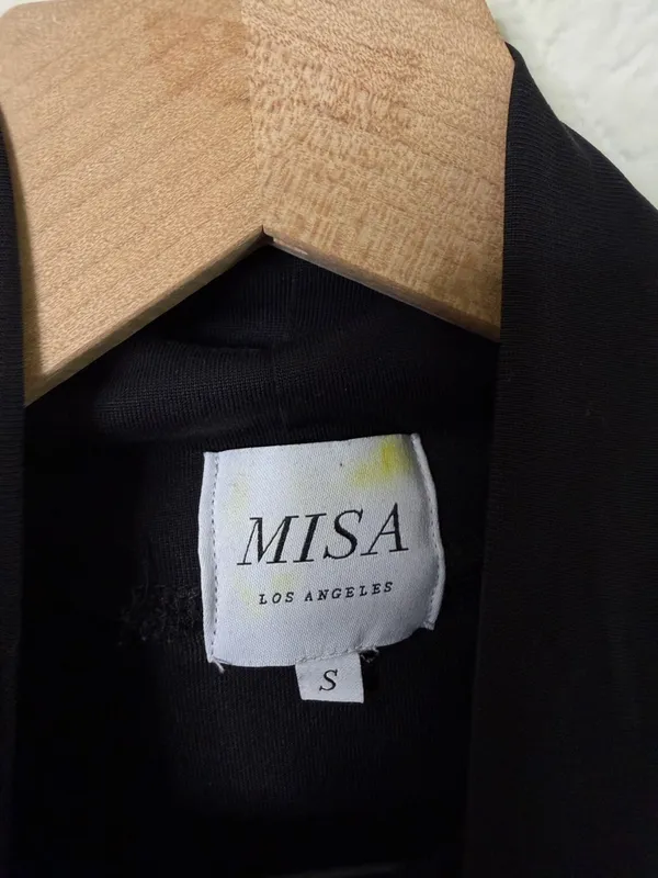 MISA Los Angeles‎ LIV Dress Long Sleeve Mock-neck Midi Women’s Size S - Image 6