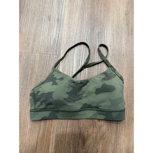 Lululemon Flow Y Bra Nulu Heritage 365 Camo Brier Sage Multi Size 6 - Image 3