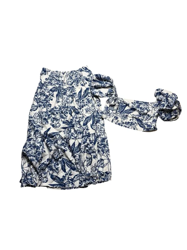 🌸 Abercrombie & Fitch Blue Floral Two Piece Set Top L Skirt LP 🌸 - Image 2