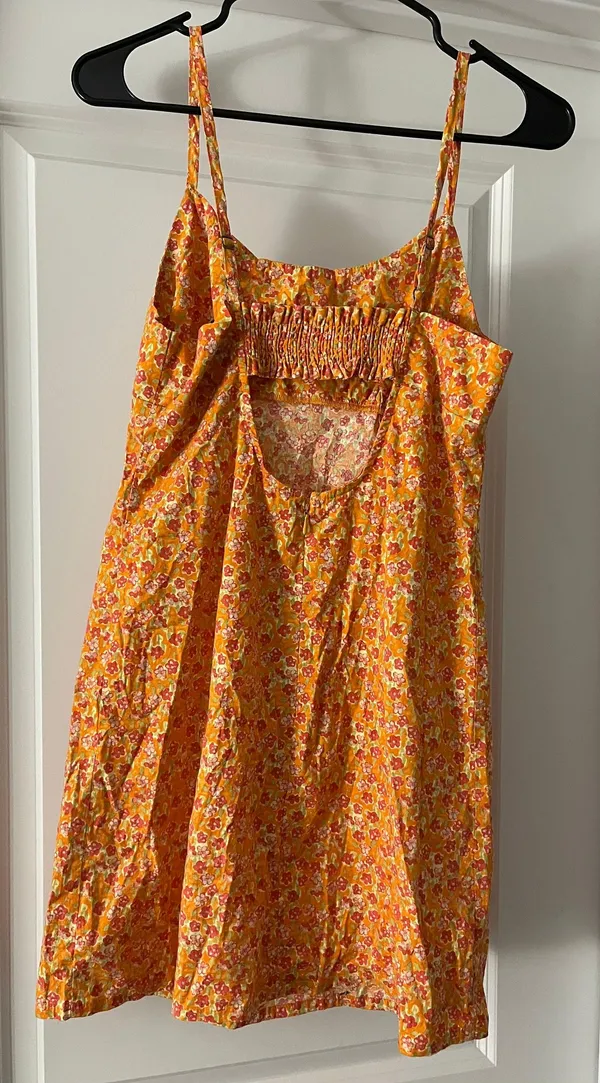 Wild Fable Orange Floral Sun Dress - Image 2